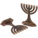 HOMSFOU 4 pcs Arms Branch Judaica Decoration Party Menorah Land Religious Office Holder Fengshui Holders Adornments Shabbat Worship Vintage Jerusalem for Chruch Home Dinner Statue - Buy Online on GoSupps.com