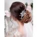 Women's Sapphire Crystal Blue Flower Hair Vine Comb - Silver Wedding Accessory - Buy Online on GoSupps.com