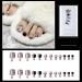 OLIUKJU French Tips Press on Toenails - Black and Nude Square Fake Nails with Flower Design - 24Pcs - Buy Online on GoSupps.com