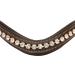 ExionPro White Crystal Browband for Horses - Full Cob Pony Sizes, Brown & Black Color Options, Equestrian Accessory - Buy Online on GoSupps.com