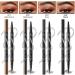 Eyebrow Pen Microblading Eyebrow Pencil with -Fork-Tip and Precise Brush Create Natural Hair-Like Brows Eyebrow Pencil (Grey) - Buy Online on GoSupps.com