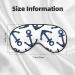 Navy Blue Anchors Print Sleep Eye Mask | Soft Travel Blindfold with Elastic Strap - Perfect for Night Sleeping - Buy Online on GoSupps.com