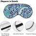 Buy Blue Leopard Zebra Print Sleep Mask - Soft Light-Blocking Eyeshade for Women | Adjustable Strap Blindfold for Travel & Relaxation - Buy Online on GoSupps.com