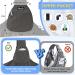 SlowTon Dog Carrier Sling for Small Dogs 8-15lbs - Adjustable Shoulder Strap Puppy Purse with Safety Belt and Front Zipper Pocket - Machine Washable - A-Grey - Buy Online on GoSupps.com