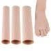Jinpojun 3 Piece Toe Cushion Tube, Cuttable Soft Gel Finger Protection Tube Bandage for Removing Corns and Bunions Treatment,