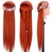 Topdirect 29.5 Hairdressing Head - 100% Synthetic Hair Styling Head Set with Holder & Accessories - Perfect for Girls - Red-Brown - Buy Online on GoSupps.com