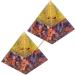 TUMBEELLUWA Orgone Pyramid Energy Generator - Crystal Healing Chakra Balancing Meditation & Home Decoration | Colorful Tumbled Stones & Orgonite Figurine - Buy Online on GoSupps.com