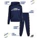 Pro Athlete Boys Sweatsuit Set - Navy 2-Piece Fleece Hoodie & Jogger (Size 14-16) - Buy Online on GoSupps.com