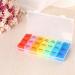 Pill Organizer 3 Times a Day Small Weekly Pill Box Morning Noon Evening 7 Day Pill Case Med Case for Vitamin Fish Oils Supplements White