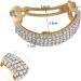 Fashion Elegant Crystal Bridal Semicircle Metal Spring Hair Clip Ponytail Holder Hairpin Rhinestone Hair Barrette accessories for women(2-pack Gold Silver) - Buy Online on GoSupps.com