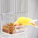 Bohue 2Pcs Pet Parrot Small Bird Bathing Tubs Bird Caged Parrot Bathing Tub Shower Box Food Feeder for Cockatiel Budgies Small Birds Lovebirds - Buy Online on GoSupps.com