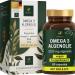 Vitactiv Natural Nutrition VITACTIV Omega 3 pack of 60 capsules of algae oil Omega 3 Vegan Marine Highly dosed with 1000 mg microalgae oil per daily dose 450 mg omega3 fatty acids DHA & EPA