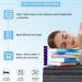 Orthopedic Memory Foam Neck Pillow for Side Sleepers - Cooling Pillowcase, Pain Relief - White & Blue - Buy Online on GoSupps.com