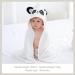 Bamboo Hooded Baby Bath Towel - Toddler Wearable Blanket - Animal Bathrobe - Panda Design - 75x75cm - Buy Online on GoSupps.com