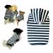 Newborn Kitten Cat Chihuahua Clothes Puppy Dog Coat Smaller Breeds XXXXS Stripey Hoody PJS Cosy Top (Black+White XXXXXS- XXXXS (4-6 weeks Kitten)) XXXXXS- XXXXS (4 - 6 weeks Kitten) Black+White