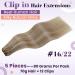 Buy Laavoo Real Hair Clip-In Extensions - Highlight Blonde Double Tress 35cm 70g | Premium Quality Hair Extensions for Effortless Volume - Buy Online on GoSupps.com