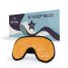 Sleep Mask for Kids with Blockout Light - Memory Foam 3D Contoured Eye Mask - Eye Cover & Travel Sleep Mask Blindfolds for Kids Girls Boys (orange)