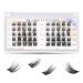 50 Lash Clusters DIY Eyelash Extension Multi Styles Individual Lashes 8-16mm Mixed Length Natural Look Cluster Lashes Soft Band Reusable Eyelash Clusters Wispy Volume and Natural Lashes Set MERETON