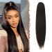 Feshfen ponytail extensions with cord strain long straight braid cord strip ponytail hair stretching hair extensions synthetic drawstring ponytail extension for women 60 cm darkest brown brown 4#-cord strain-60 cm 60 cm (1 Pack)