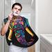 Vibrant Elephant Print Beard Bib Apron - Non-Stick Hair Catcher for Men s Shaving | Perfect Gift - Buy Online on GoSupps.com