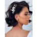 Catery Flower Bride Wedding Hair Comb - Pearl Crystal Side Combs for Women and Girls - Buy Online on GoSupps.com