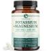 Potassium Magnesium Supplement | High Strength Electrolyte Balance for Heart Health & Muscle Support | 400 MG Potassium + 400 MG Magnesium | Energy Bone Health Sleep & Mood Support | 90 Ct. Potassium 90ct.