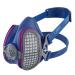 GVS Elipse P100 Dust Half Mask Respirator with replaceable and reusable filters included Blue