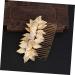 ABOOFAN Hair Comb Leaves Vintage Hair Side Combs Golden Bridal Side Comb Styling Head Flower Girl Headband Bridal Hair Accessories Headbands for Girls Hair up Alloy Manual Bridesmaid - Buy Online on GoSupps.com