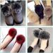 SIQUK 30 Pieces Faux Fur Pom Pom Set - Fluffy Fox Fur Pom Poms for Hats, Scarves, and Bags - 15 Bright Colors - 2 Pcs Per Color - Buy Online on GoSupps.com