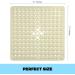 YINENN Shower Mat 21x21 with Suction Cups, Drain Holes - Non Slip & Washable - Beige - Buy Online on GoSupps.com