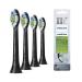 Philips Sonicare Original W2 Optimal White Standard Brush heads for sound toothbrushes-4-pack in black (model HX6064/11) black 4 pieces (1 Pack)
