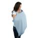Comfy Cubs Muslin Nursing Cover for Baby Breastfeeding Soft & Breathable Cotton Breastfeeding Cover for Mom with Rigid Hoop for Mother Nursing Apron (Sky Blue)