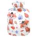Oarencol Fun Fox Hot Water Bottle Maple Leaves Star Fall Hot Water Bag with Cover for Hot and Cold Compress 1 Liter