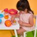b.box Silicone Food Storage Container - Reusable Snack Box for Kids - Two Sealed Compartments - Open/Close Clip - Passion Splash - Buy Online on GoSupps.com