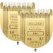 Adjustable Dog Grooming Clipper 5-in-1 Blade Compatible with WAHL Professional Animal Clipper Arco Bravura Chromado Creativa Figura and Motion Pet Dog and Horse (gold/2pc)