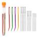16pcs Large-Eye Blunt Needle, Plastic Bent Tapestry Needle, Stainless Steel Yarn Knitting Needles Sewing Needles Wool Needle Hand Knitting Needle Sewing Knitting Needle for Crochet Projects (2 Styles)