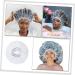 FOMIYES Transparent Shower Cap for Men and Women - Reusable Elastic Hair Cover for Bath and Salon - 38x38cm - Buy Online on GoSupps.com