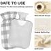 Grey Buffalo Plaid Hot Water Bottle with Cover - 2L Pain Relief & Arthritis Heating Bag - International Shipping Available - Buy Online on GoSupps.com