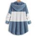 Buy Hanxiulin Oversize Plush Hoodie Jacket for Women | Cozy Winter Coat & Casual Fashion | Light Down Lined Fluff Jacket in S Blue - Buy Online on GoSupps.com