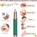 Eyebrow Trimmer for Women - Painless Electric Razor with LED Light for Eyebrows Face Nose Ear Chin and Bikini Detail - Battery Operated (Green - Buy Online on GoSupps.com