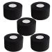 ADMITRY (5 Pack) Black Athletic Tape Sports Tape Strong Stick No Sticky Residue for Hockey Climbing Sports Medical Splints (Black 1.5 Inch X 45 Yards) Black Athletic Tape (Cotton) -5 Rolls