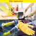 Yellow Waterproof Kitchen Cleaning Gloves - Oil-Resistant Rubber Glove (L) - Buy Online on GoSupps.com