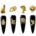 80 PCS Egyptian Nail Charms 3D Gold Nail Art Accessories Nail Art Supplies for Manicure Nail Art Craft DIY Nail Decorations