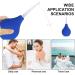 Skhaovs 160ml Silicone Enema Irrigator - Reusable Intestinal Cleaner for Men & Women | 2 Soft Nozzles | Blue - Buy Online on GoSupps.com
