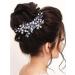 Blue Rhinestone Wedding Hair Comb for Bride - Bridal Hair Piece for Women - Buy Online on GoSupps.com