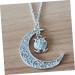 jojofuny Moon Necklace Moon Pendant Necklace Owl Pendant Necklace Owl European and American Decorate Light Blue 50*3.5cm - Buy Online on GoSupps.com