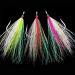 Bucktail Teasers Fishing Hook Saltwater Fishing Lures Fluke Rig Fishing Jig Hooks Mylar Flash Bucktail Teasers Pink 10pcs