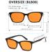 THL SLEEP XL Orange Blue Light Blocking Glasses - Gaming & Computer Eye Strain Relief - 99.5% Amber Lens - Men's Stylish Eye Fatigue Solution - Buy Online on GoSupps.com
