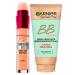 Garnier SkinActive BB Cream Perfecting Face Moisturizer All in 1 SPF25 Medium Light Shade + Anti-Aging Liquid Concealer - Color 02 Nude with Sponge Applicator