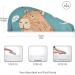 Cute Doodle Capybara Hair Towel 2 Pack - Super Absorbent Quick Dry Hair Turbans for Women & Girls - Buy Online on GoSupps.com